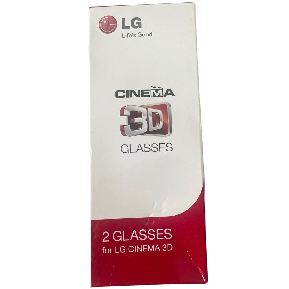 LG AG-F310 Cinema 3D Glasses Black Authentic Great for Home Theater NEW